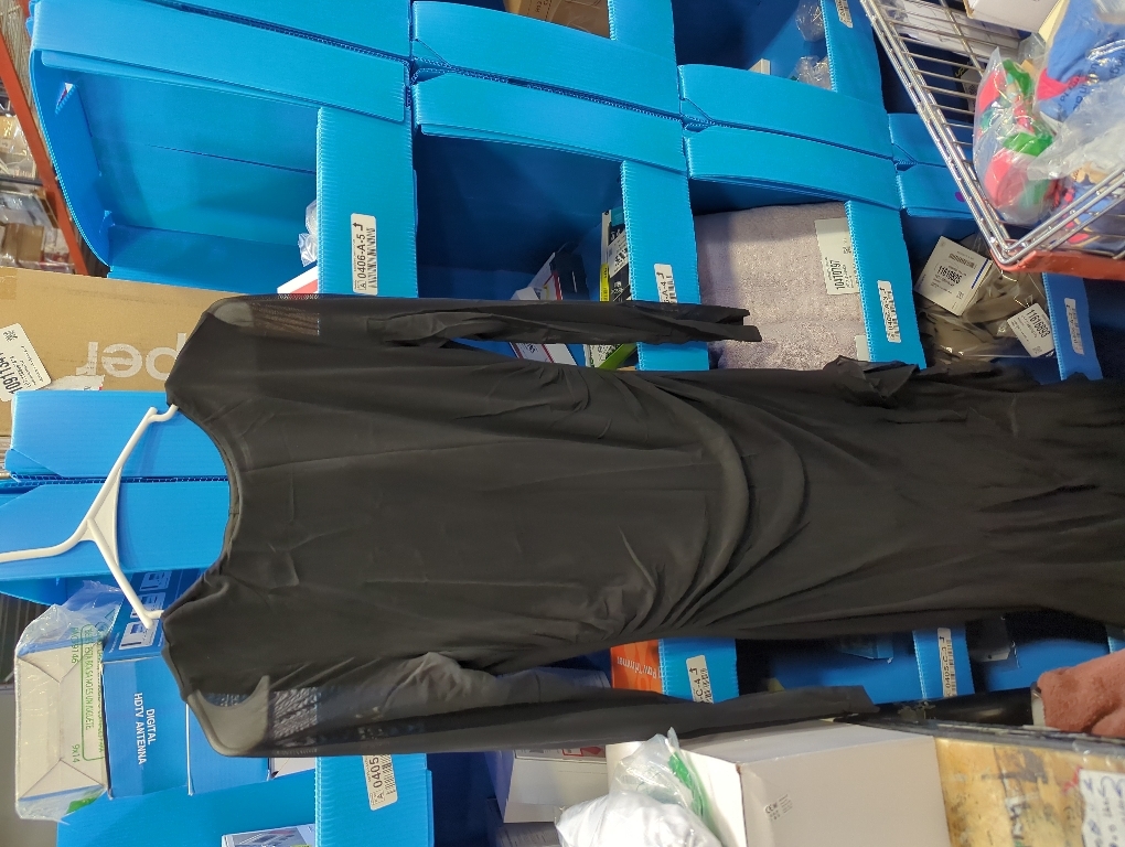 Size L /M ...REORIA Women's Spring Mesh Sheer Long Sleeve Wedding Guest Dress