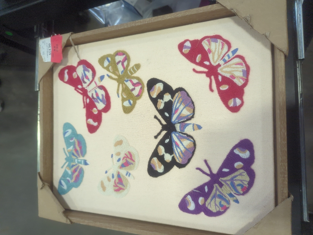 BP Home Woven Multi Color Butterfly Pattern