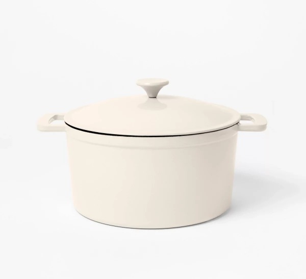 7.5qt Enamel Dutch Oven White
