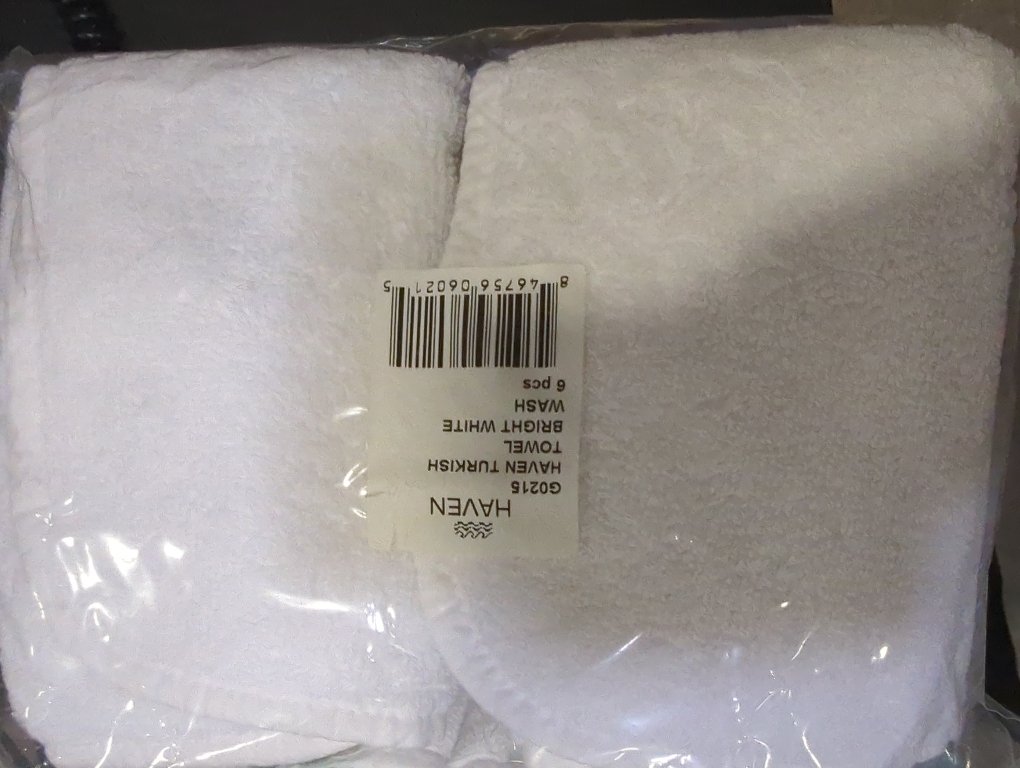 Haven Turkish Cotton 6pc Washcloth in Bright White