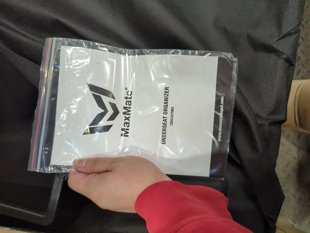 MaxMate Underseat Storage Box Compatible with 2019-2025 Chevy Silverado GMC Sierra 1500; 2020-2025 2500 3500HD Double & Crew Cab, Black Rear Under Seat Extra Cargo Store Organizer | CB5C2278MX