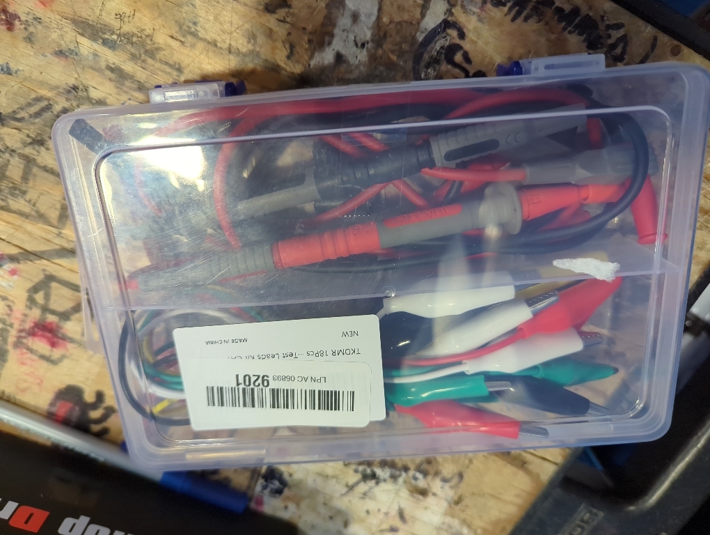 TKDMR 45 Pcs Multimeter Leads Kit, Professional and Upgraded Test Leads Set with Replaceable Gold-Plated Multimeter Probes, Alligator Clips, Test Hooks,5 Colors Jumper Wires and Back Probe Pins.