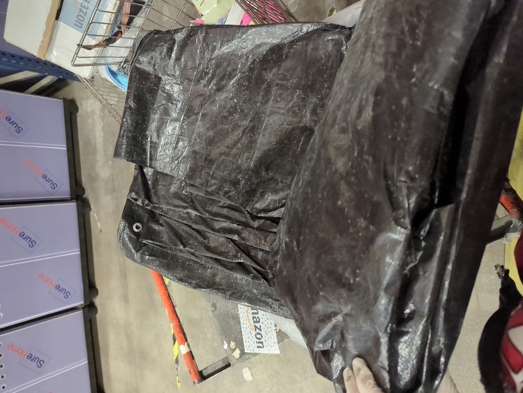 Reinforced PE Pond Liner 25 x 30 FT, 28 Mil Sun Resistant Preformed Pond Liner, Hemmed Edge with Buttonholes Liner for Outdoor Large Ponds, Fish/KOI/Duck Pond, Garden Waterfall, Waterscape, Black