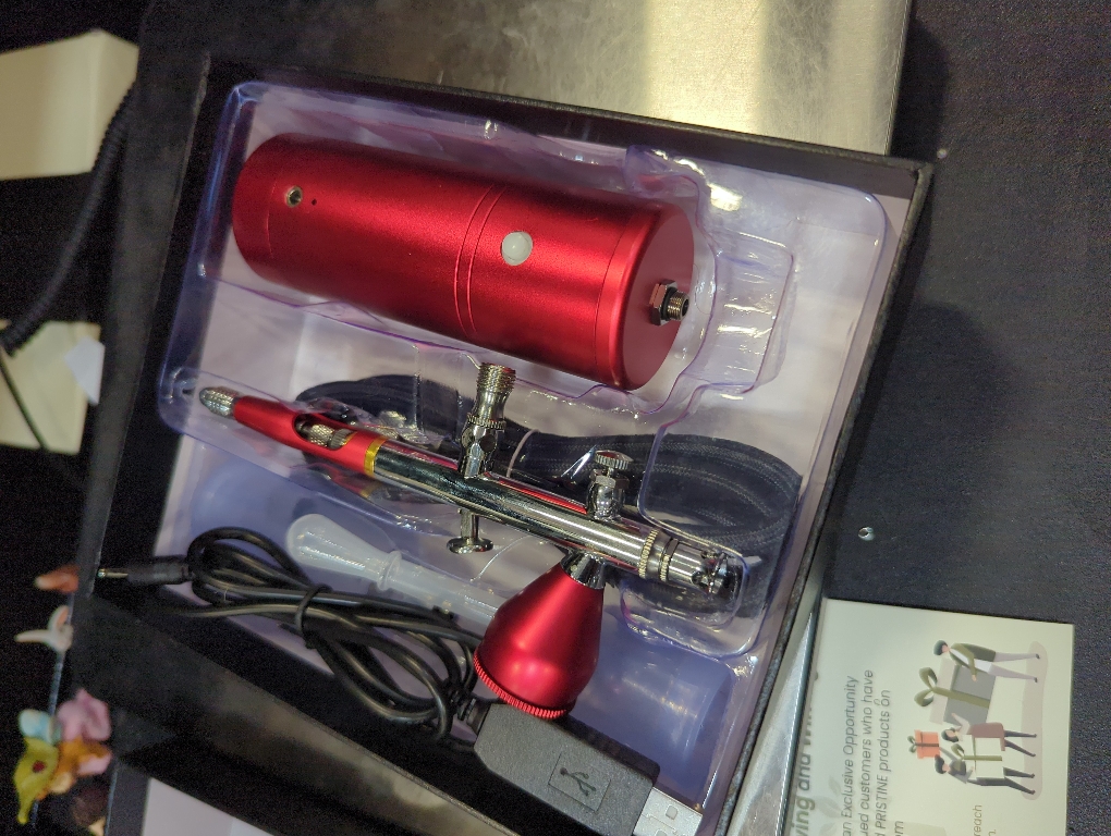 DOITOOL 1set Portable USB Rechargeable Airbrush and Air Pump Set for Art Makeup Cake Decoration and Model Painting Compact Design Stable Pressure Easy to Carry for Hobbies and Crafts