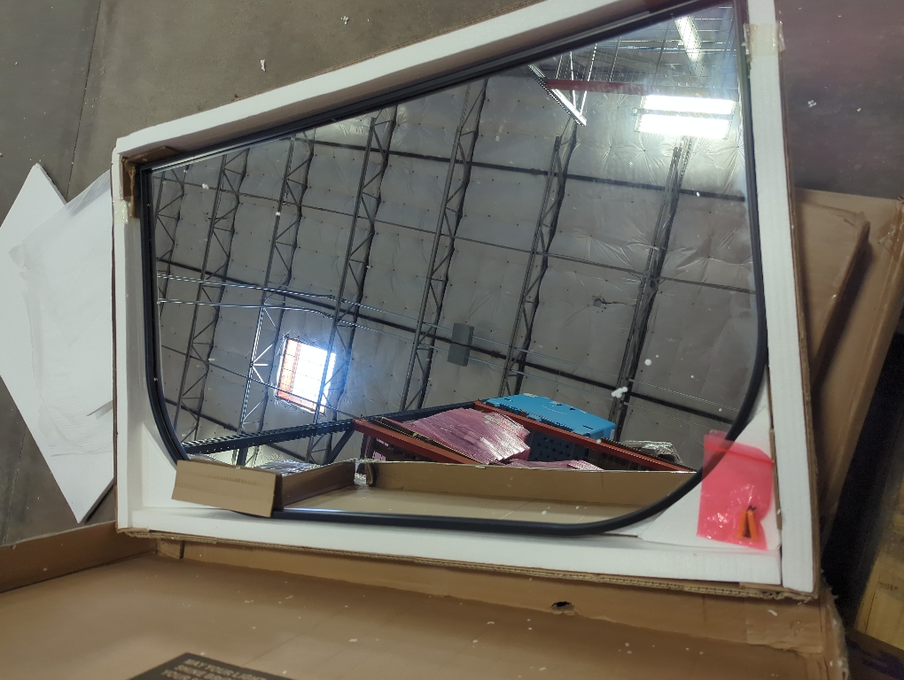 Metal Black Framed Mirror Large