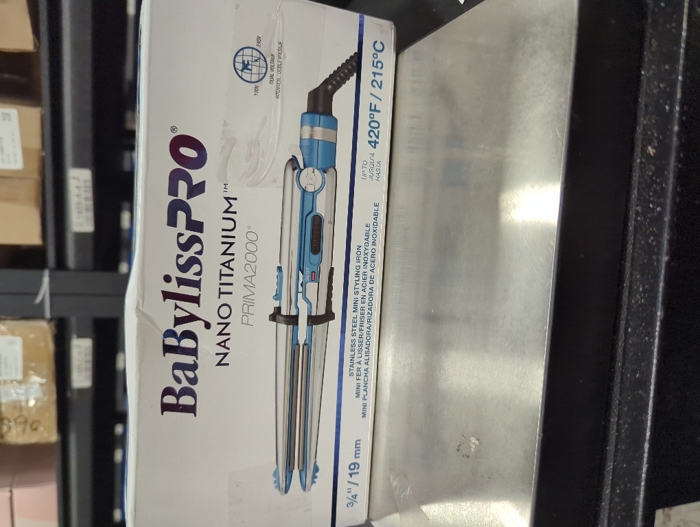 Nano Titanium Prima2000 Ionic Styling Iron, 3/4 stainless steel travel/mini iron, all hair types