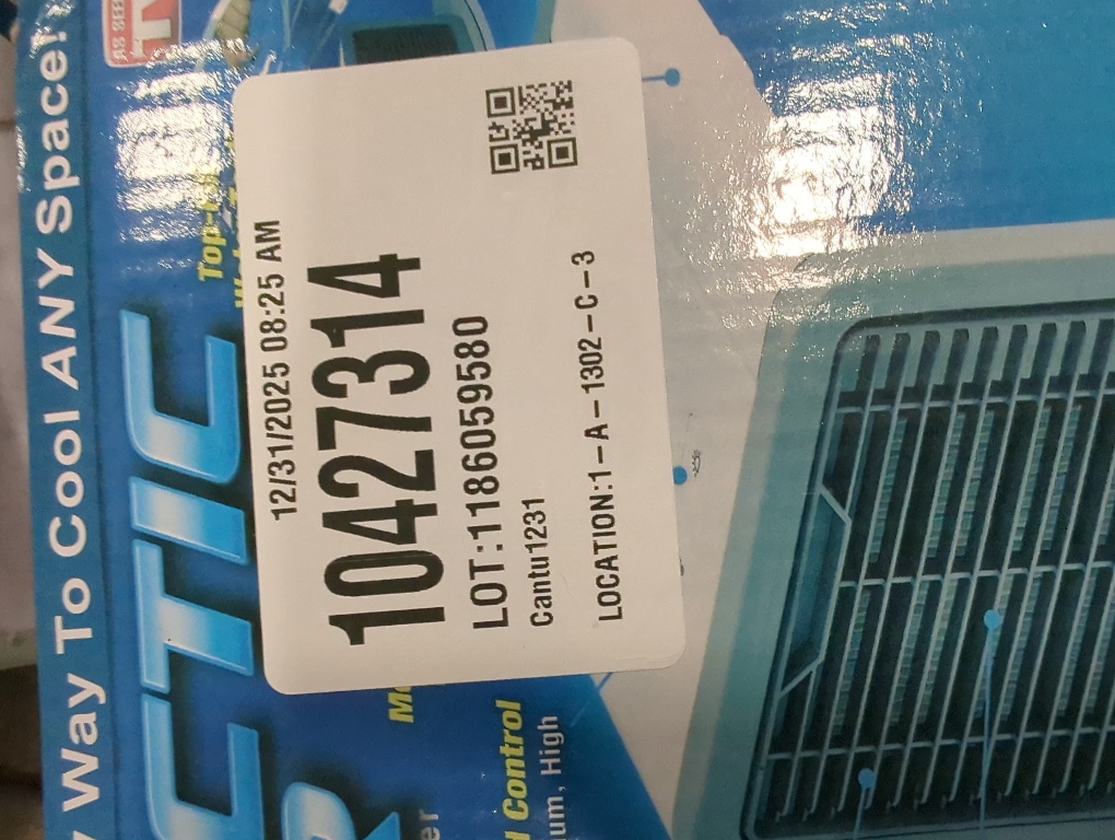 Ontel Arctic Air Portable Air Conditioner Cooler Humidifies Purifies LED Lights