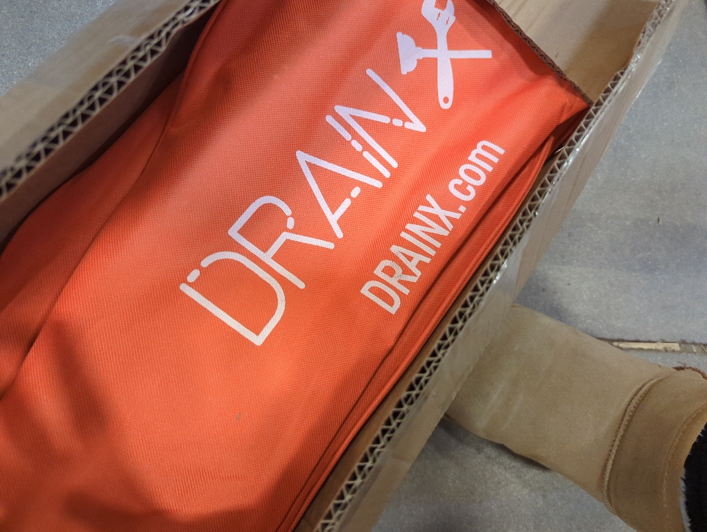 DrainX Toilet Auger Drain Plumbing Snake | Use with Drill or Manually, Angle Designed for Toilet Clogs, Plastic Guard for Porcelain Protection