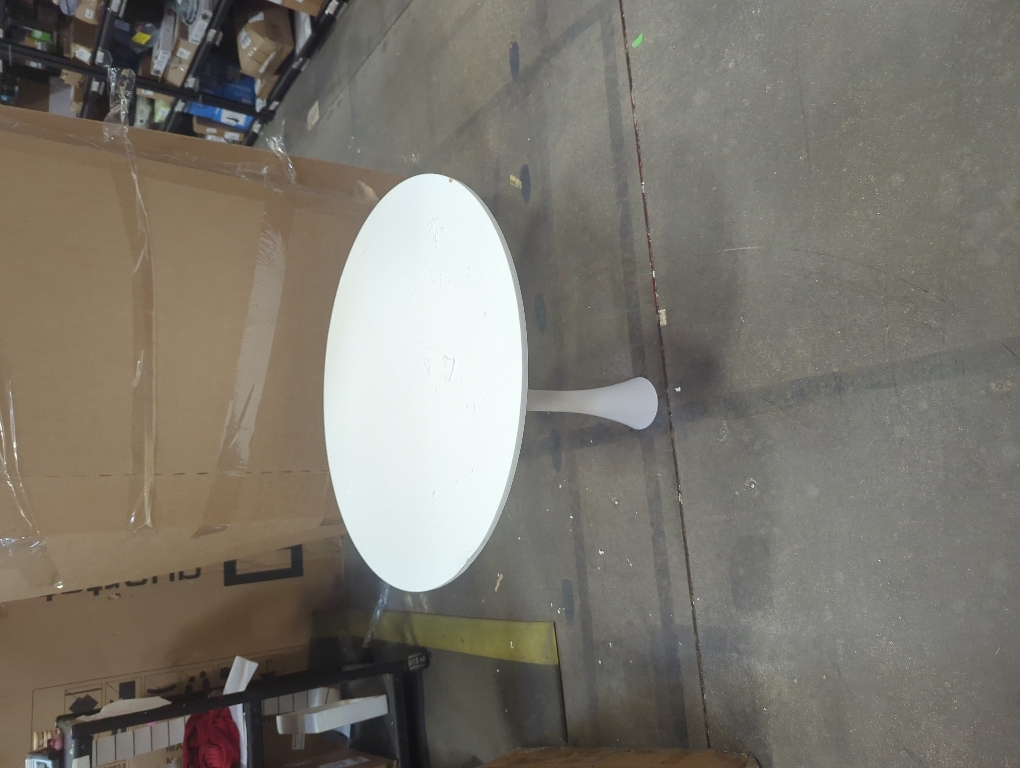 Round Dining Table 24 Circle Tulip Table for 2 People,White