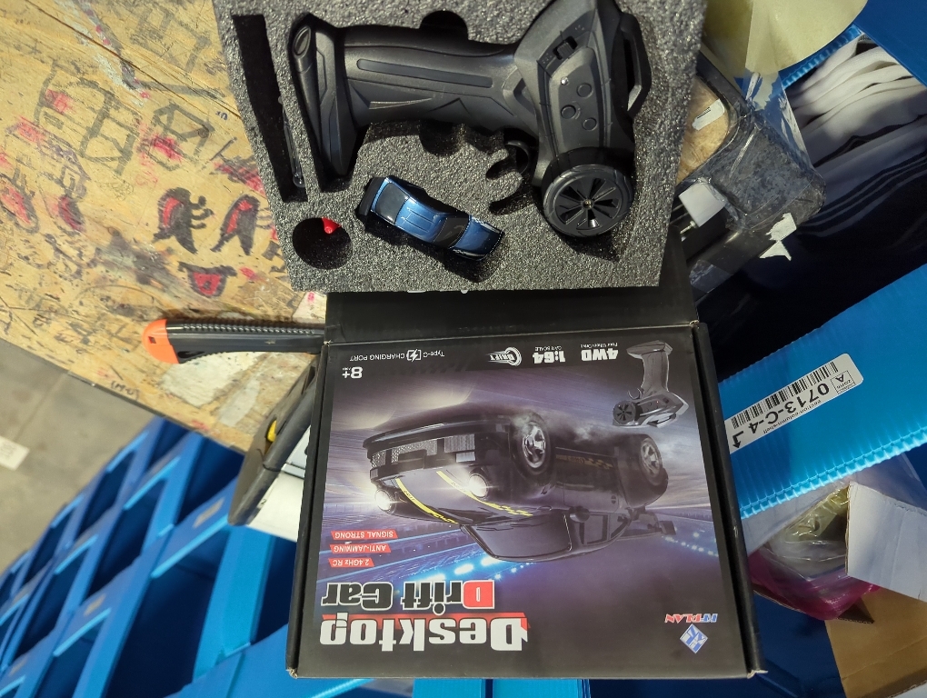 1:64 Scale Mini RC Drift Car, 2.4GHz 4WD Full Proportional Model Vehicle with LED Lights, Racing Sport Toy for Adults Boys Girls Kids (Blue)