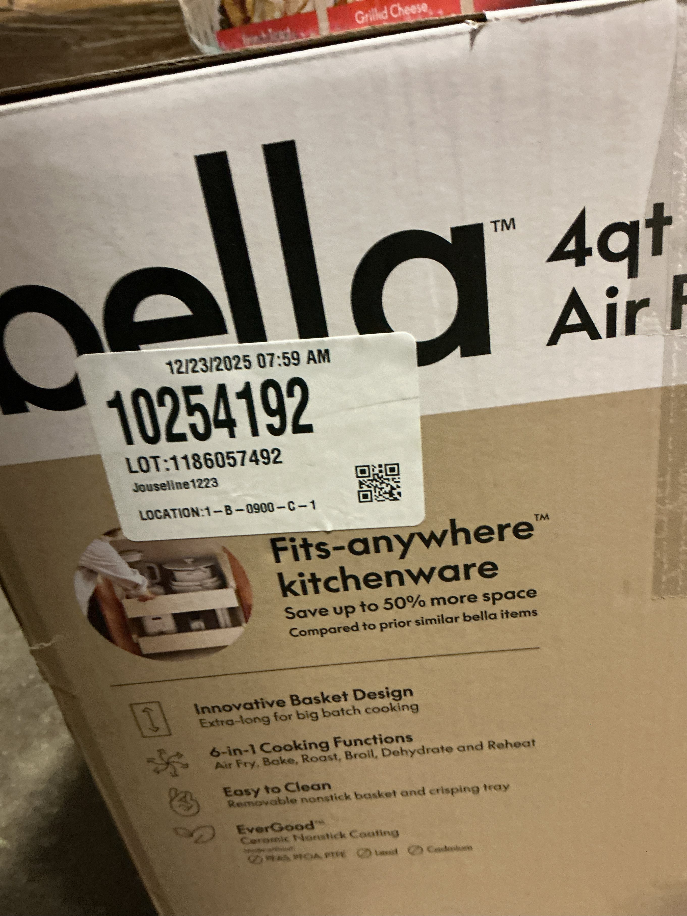 bella 4qt Slim Air Fryer - Blue