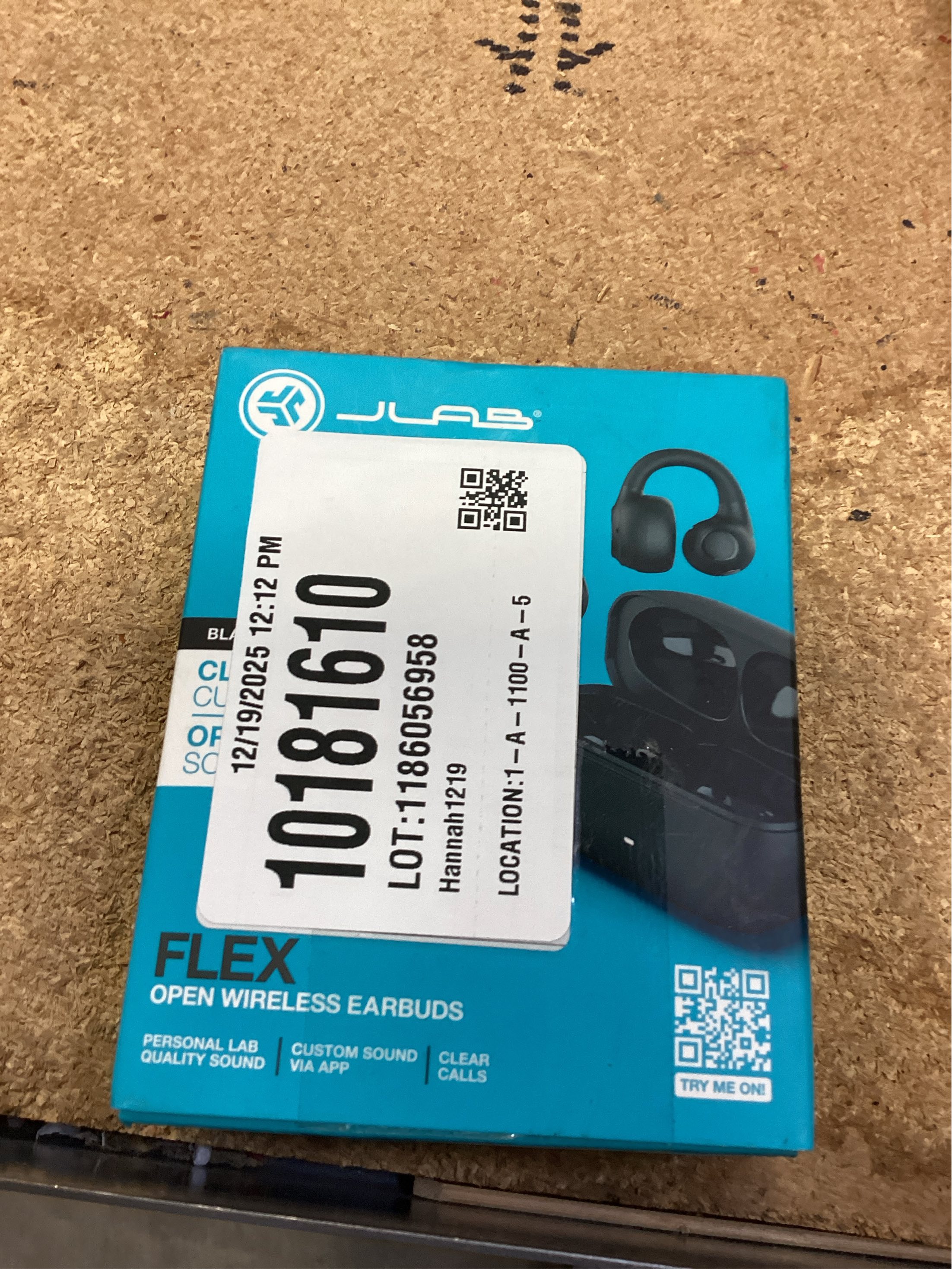 JLab Flex Open Earbuds, Black, Open-Ear Clip Design, 21  Hr Playtime, IPX4, Multipoint, Clear Calls, Fast Pair