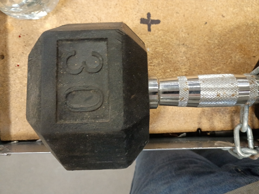 Marcy Rubber Hex Dumbbell - Available for 25lb - 50lb