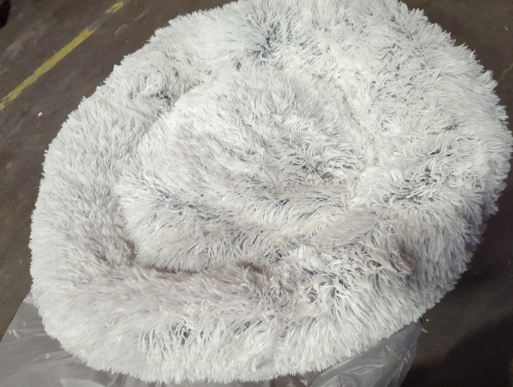 Dog and Cat Bed Super Plush Cuddler Round Soft Comfortably Stuffed Choose Size and Color (Medium/Large - Cream)