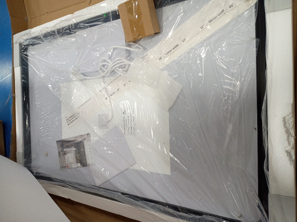 40x24 Inch LED Bathroom Mirror with Lights, Black Metal Framed LED Mirror for Bathroom, 3 Colors and Stepless Dimmable Wall Mounted Lighted Bathroom Vanity Mirror, Anti-Fog, Memory