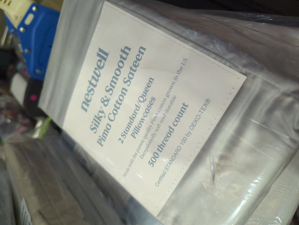 Nestwell Pima Cotton Sateen 500-Thread-Count Standard/Queen Pillowcase Set in Oyster Mushroom