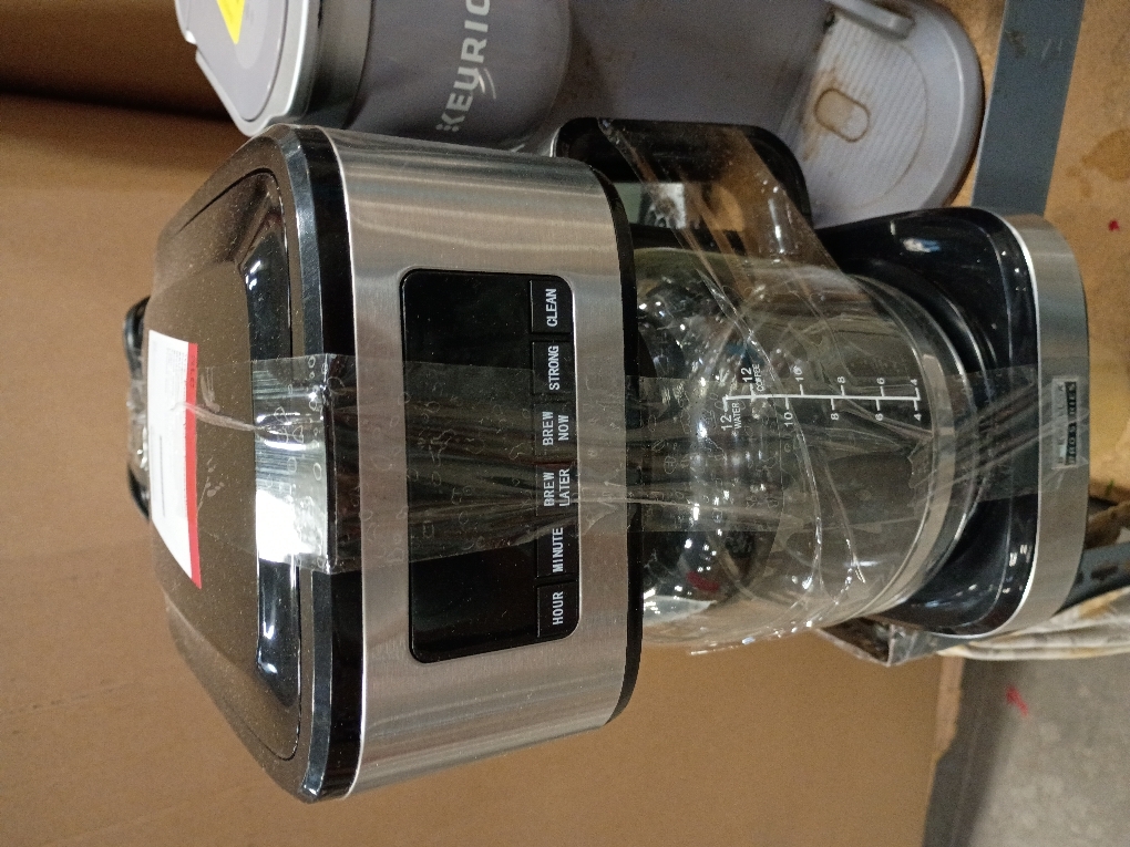 Coffee Maker, Programmable Drip Coffee Maker 12 Cup, Regular & Strong Brew Drip Coffee Machine with Iced Coffee Function for Home and Office, Black & Stainless Steel