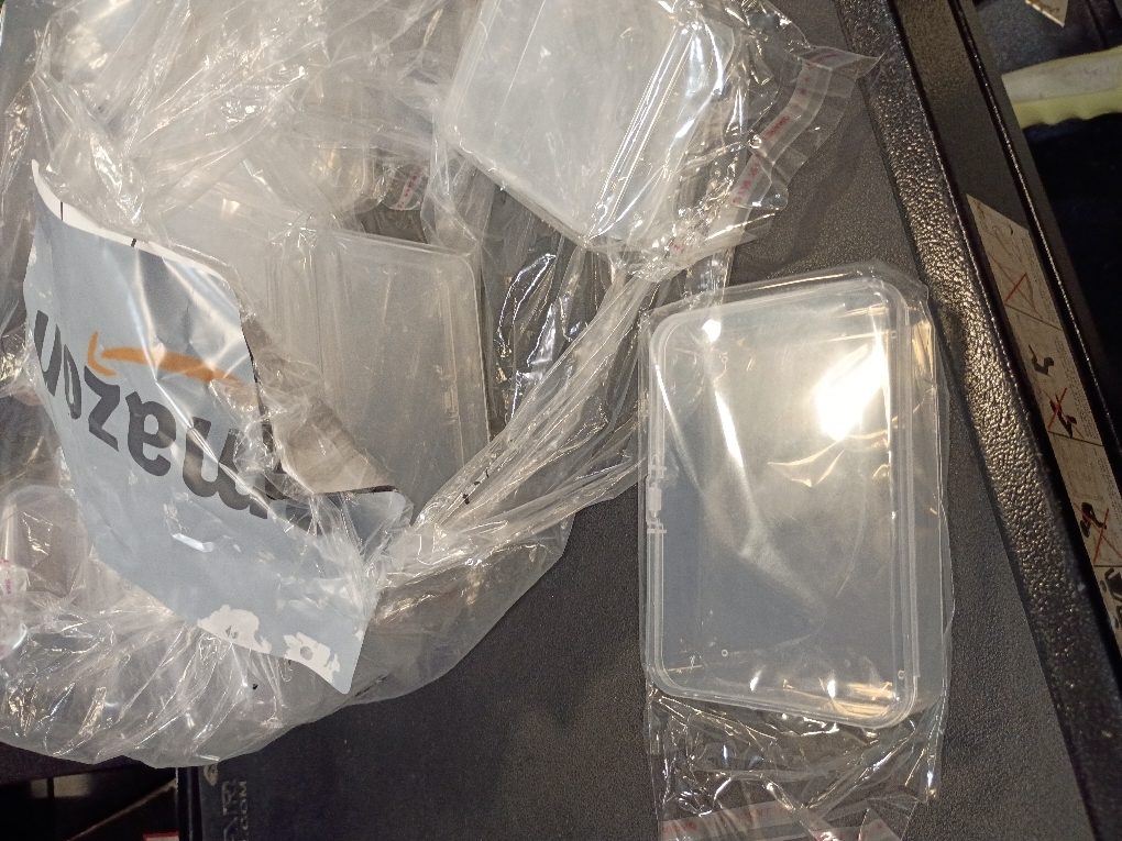 16 Pcs Mini Plastic Storage Containers Box with Lid, 3.5x2.4 Inches Clear Rectangle Box for Collecting Small Items, Beads, Game Pieces, Business Cards, Crafts Accessories