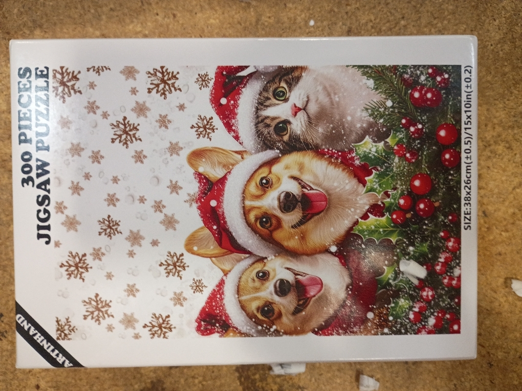 Great Jigsaw Puzzles for Adults 300 Pieces Christmas Dog and Cat Puzzles for Adults Toys Gift Family Decoration Kids Puzzle