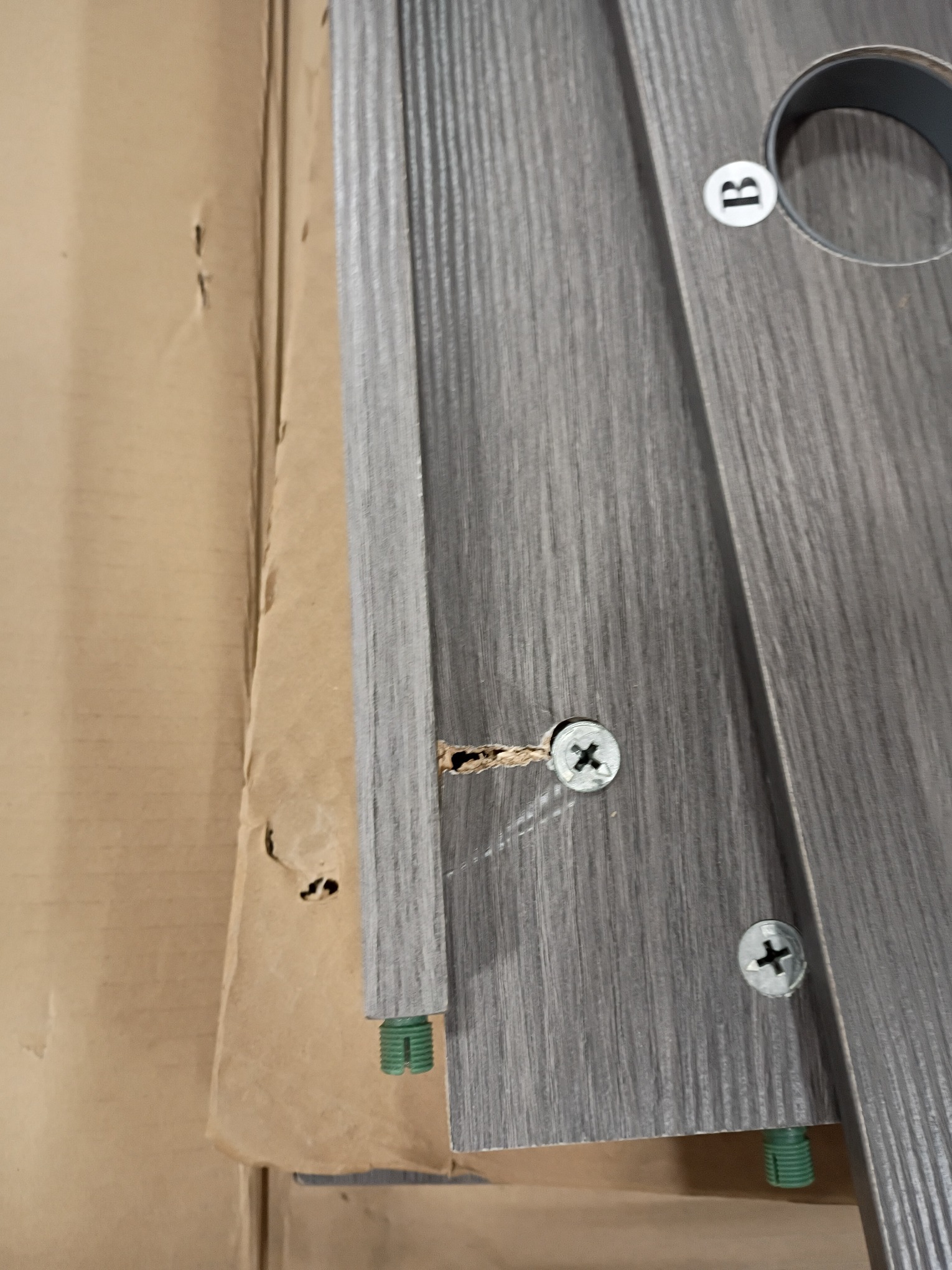 Style Selections 48-in W Iron Oak Infrared Quartz Electric Fireplace (littles damaged; see the pictures)