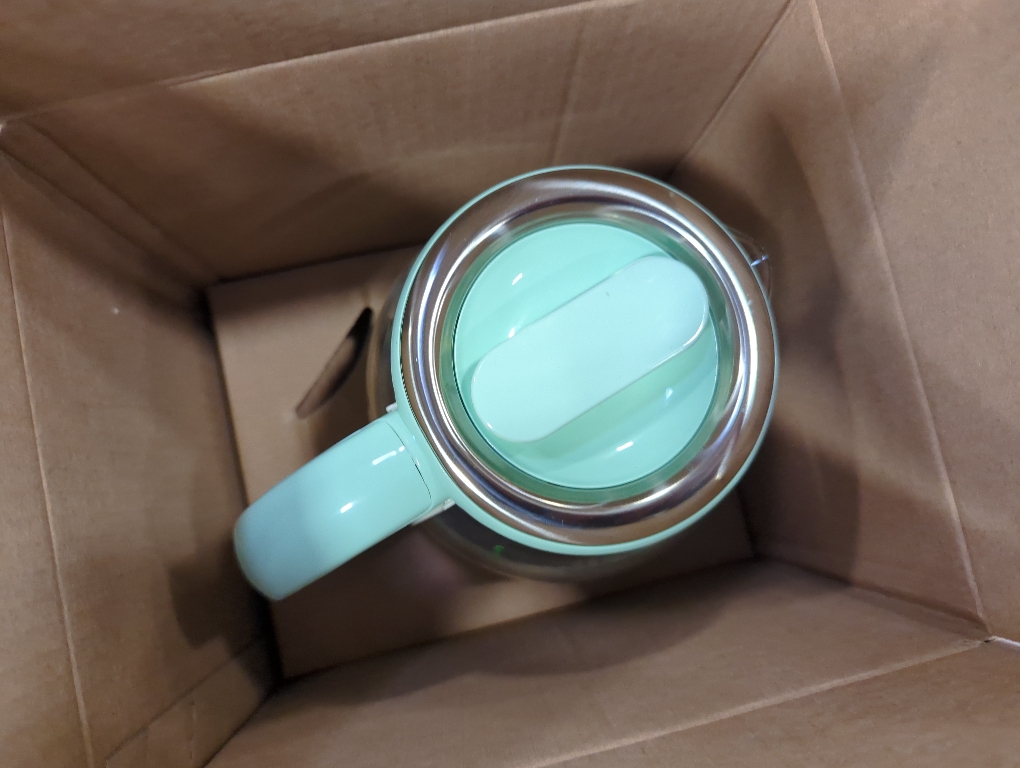 Elite Gourmet EKT1220M 1.2L Electric BPA-Free 1200W Glass Kettle, Temperature Dial Keep Warm Function, Cordless 360° Base, Blue LED Interior, Auto Shut-Off Function – Quick Boil, Mint