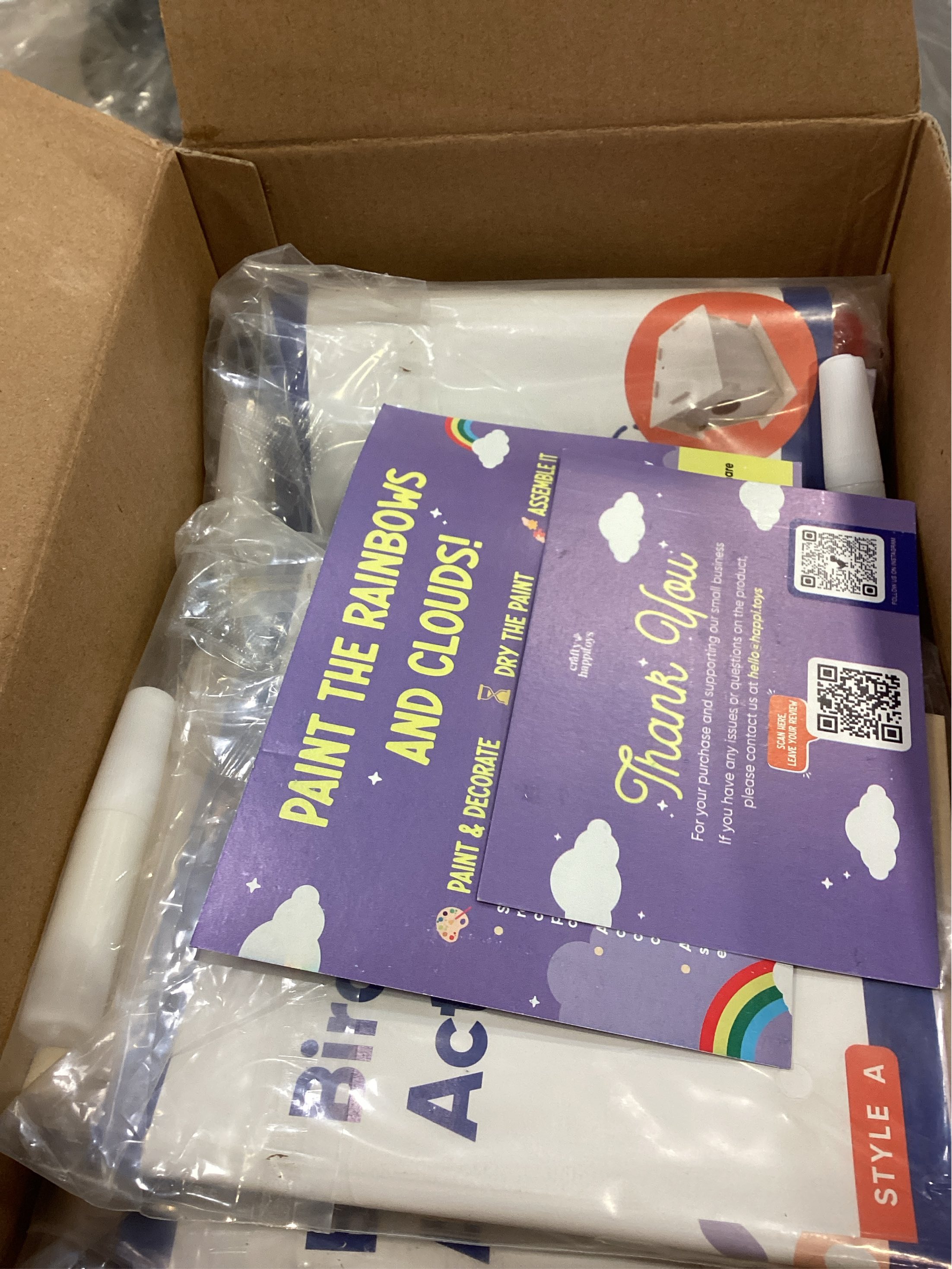 Birdhouse Kit - 15 Unfinished Wood Bird Houses for Children to Paint - Wood Craft Project Kits for Kids - Wooden Arts & Craft for Girls & Boys