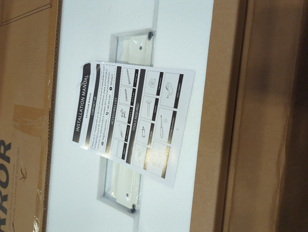 TokeShimi 24x36 Beveled Wall Mirror Decorative, Bathroom Vanity Mirrored with 1 Beveled Edge, Shatterproof Modern Frameless Mirror Bathroom Rectangle for Living Room, Entryway, Restroom