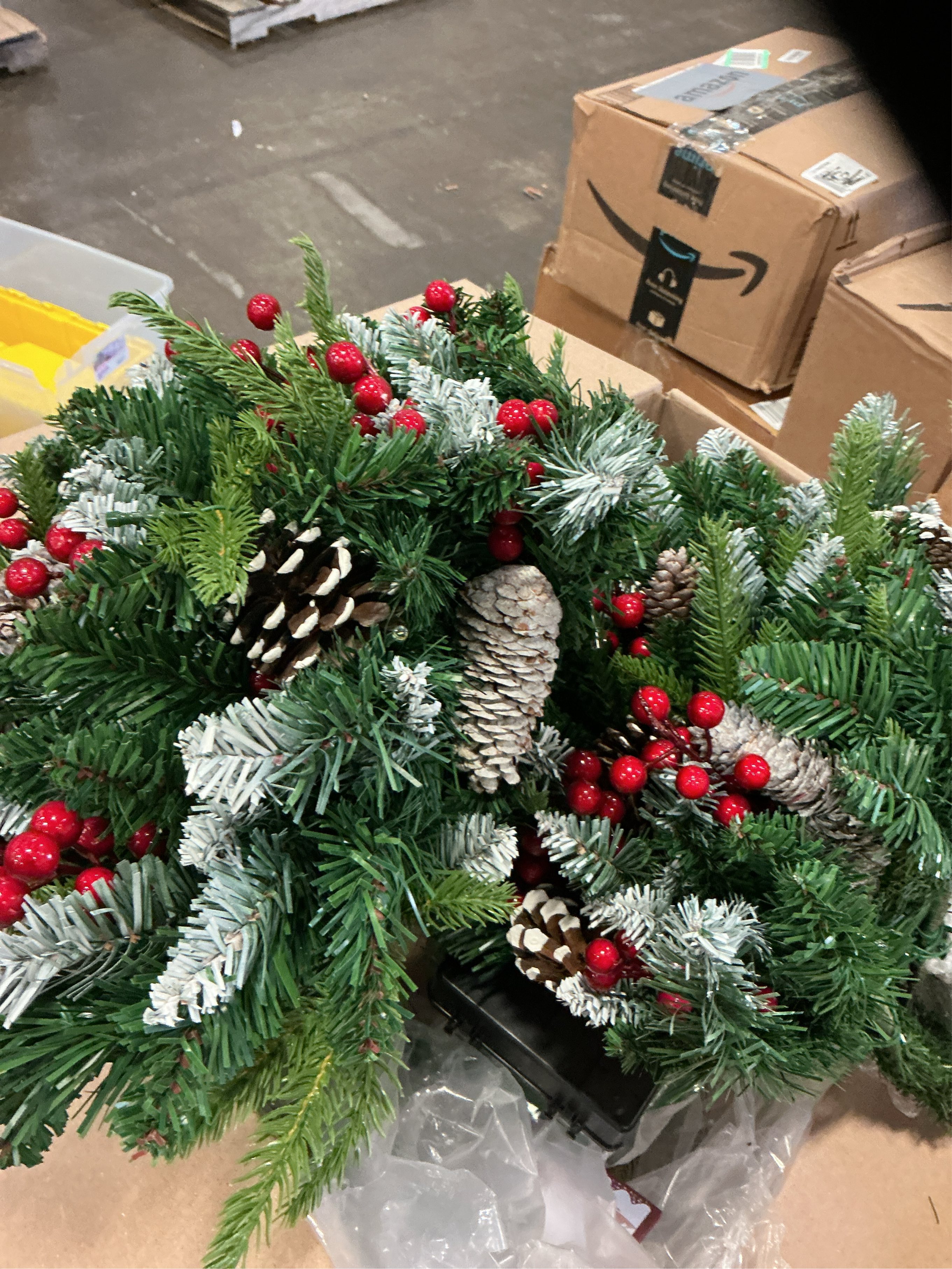 Set of 2 Christmas Planter/Urn Fillers Outdoor Front Porch, Artificial Prelit Christmas Tree with Remote, Holiday Pot Fillers with Timer, Multi-Color Lights, Outdoor Christmas Decorations Yard