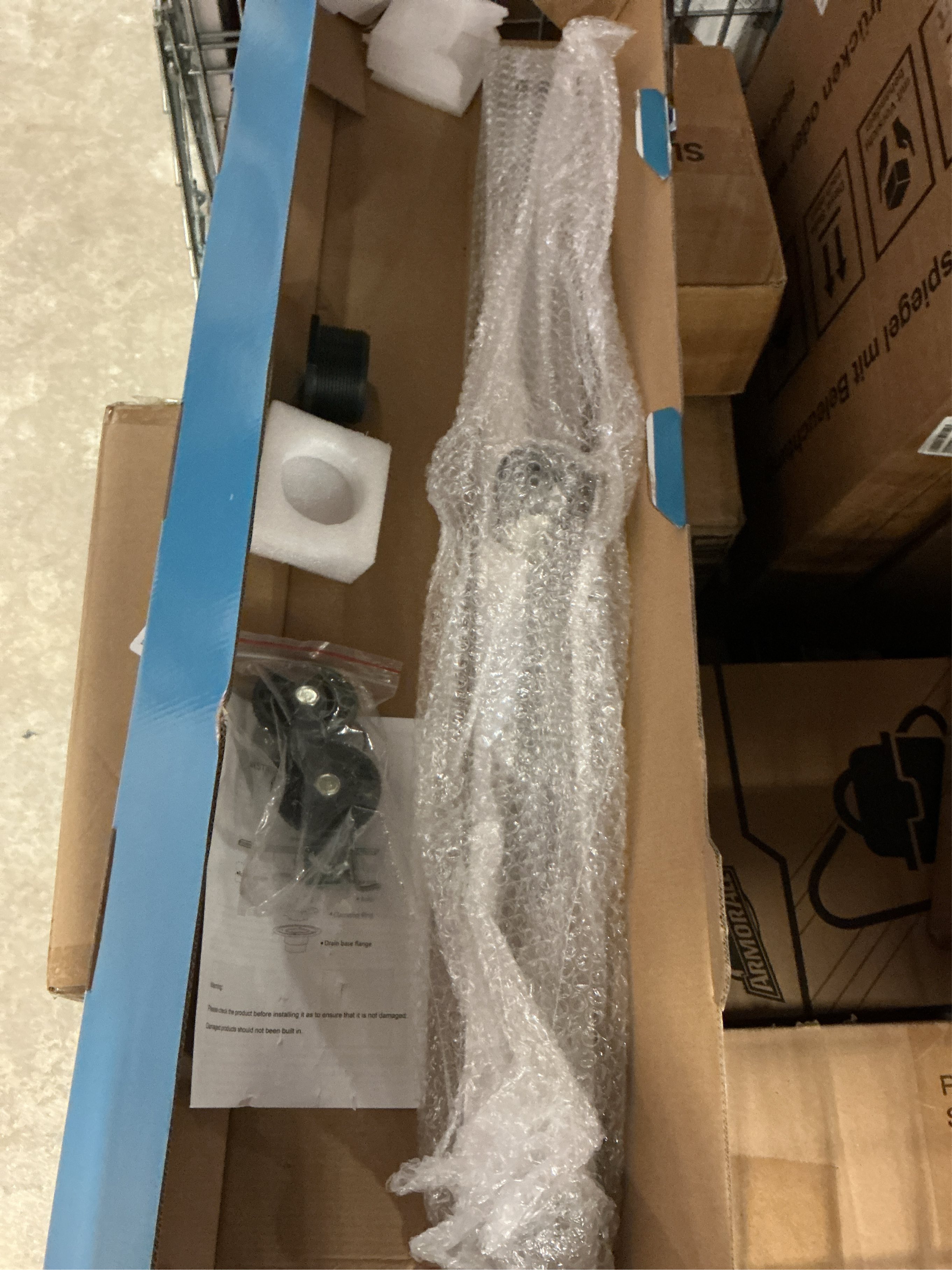 SaniteModar Linear Shower Drain, Linear Drain 32 inch with Removable Square Hole Panel, Brushed 304 Stainless Steel Shower Floor Drain with Adjustable Feet and Hair Catcher