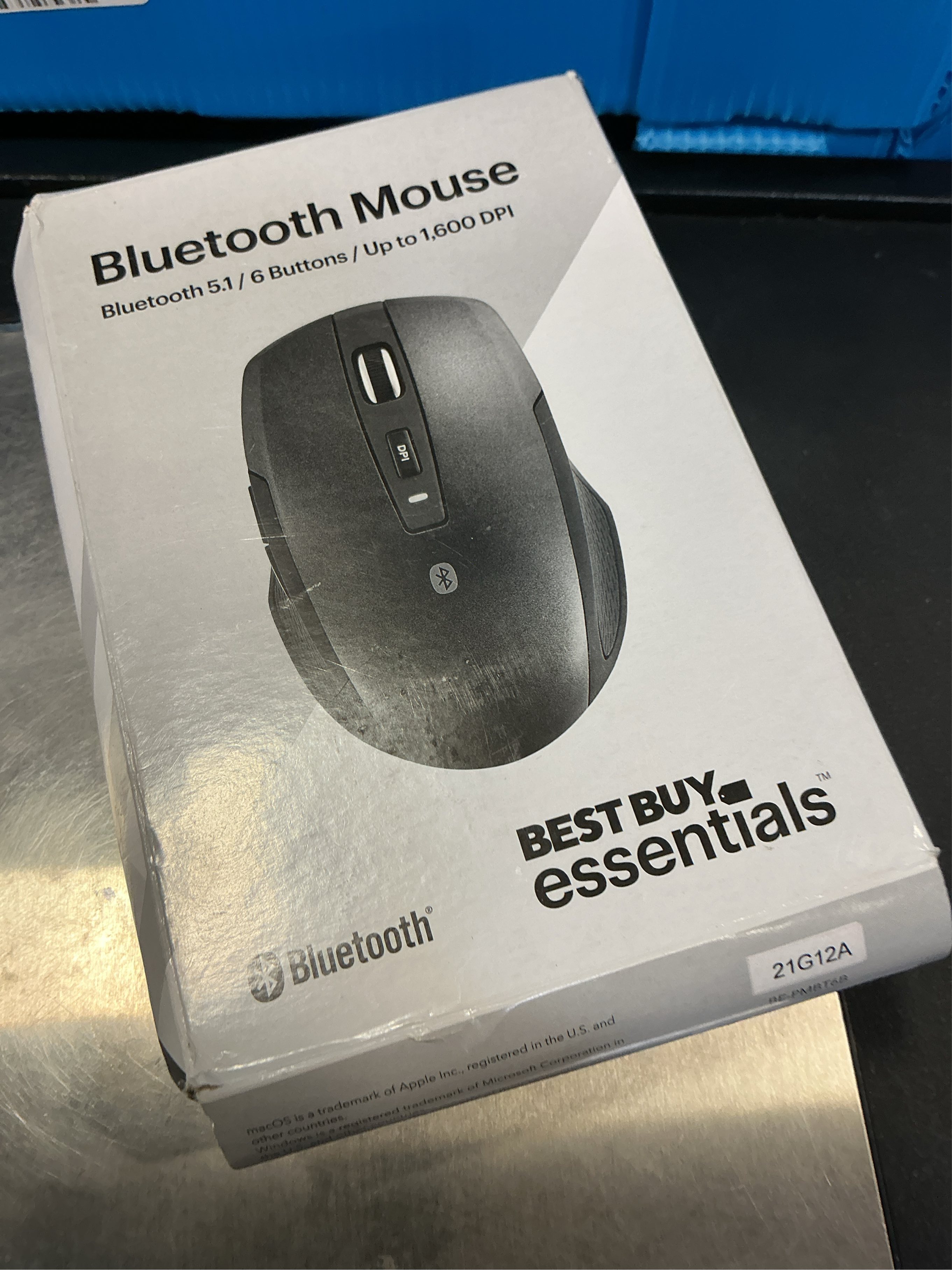 Best Buy Essentials™ - Lightweight Bluetooth Optical Standard Ambidextrous Mouse with 6-Button - Black