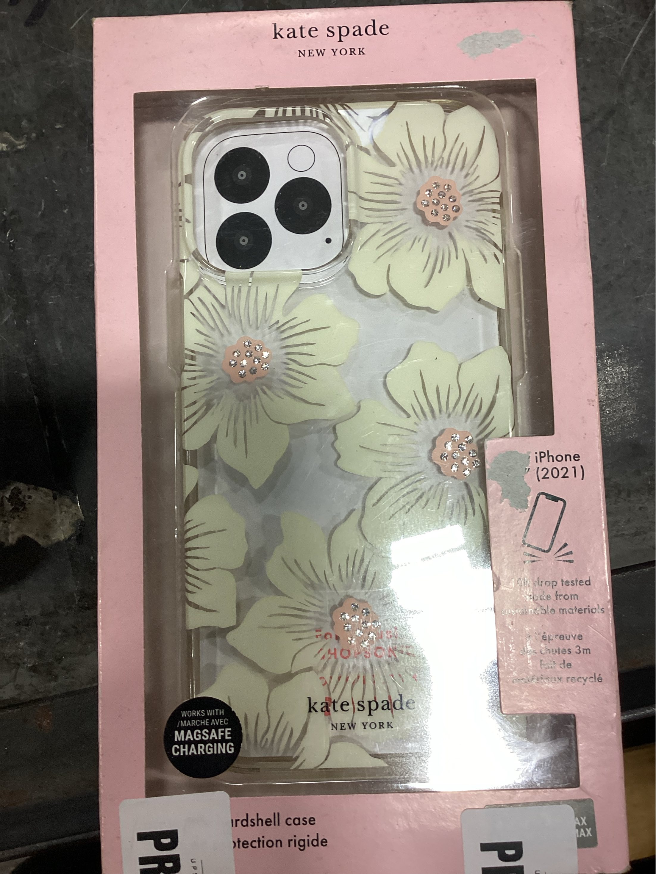 Kate Spade New York Apple iPhone 13 Pro Max/iPhone 12 Pro Max Protective Case - Hollyhock Floral