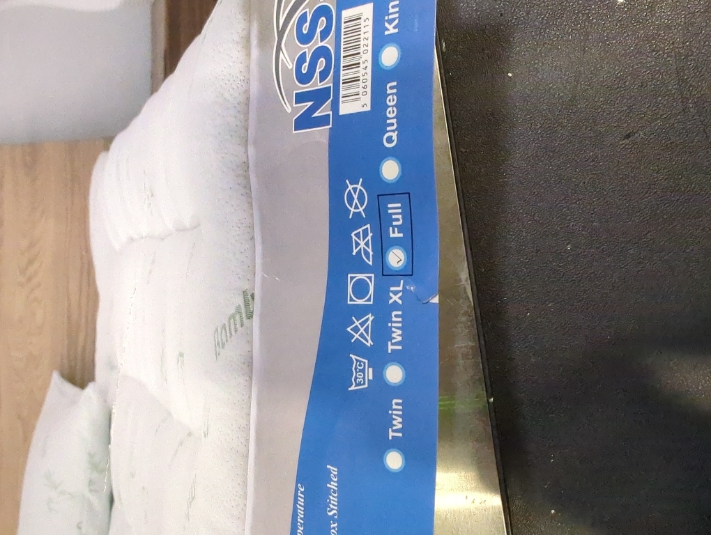 Ultra Soft Full Size Mattress Topper - Viscose Made from Bamboo Pillow Top Mattress Pad for Back Pain Relief - Naturally Cooling for Hot Sleepers, Green