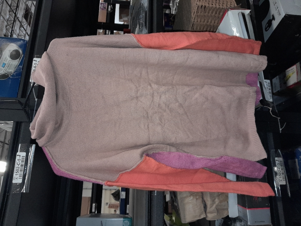 Dokotoo Womens Turtleneck Sweaters Casual Long Sleeve Color Block Side Slit Pullover Knit Jumper Tops (XL)