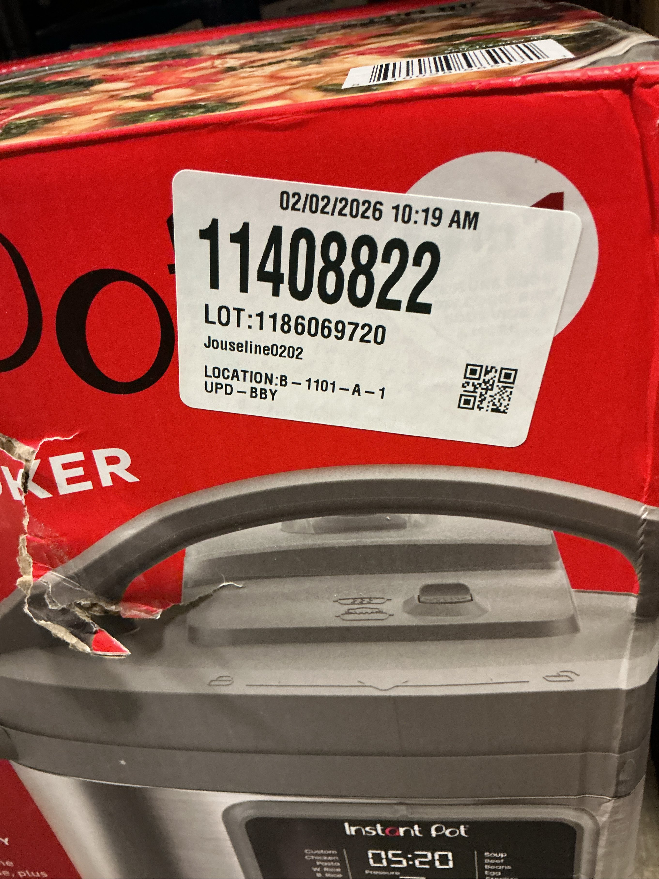 Instant Duo Plus Stainless Steel Digital Pressure Cooker 6 qt Black/Silver