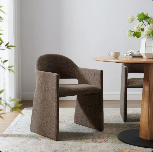 Modway Mocha Talia Upholstered Fabric Dining Armchair