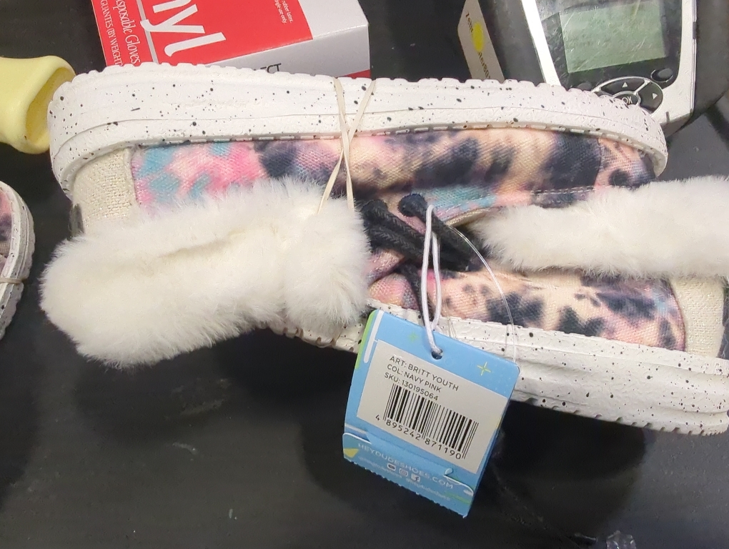 Size K12 Color White Hey Dude Girl's Britt Toddler Multiple Colors & Sizes | Girl's Shoes | Girl's Lace Up Boots | Comfortable & Light-Weight