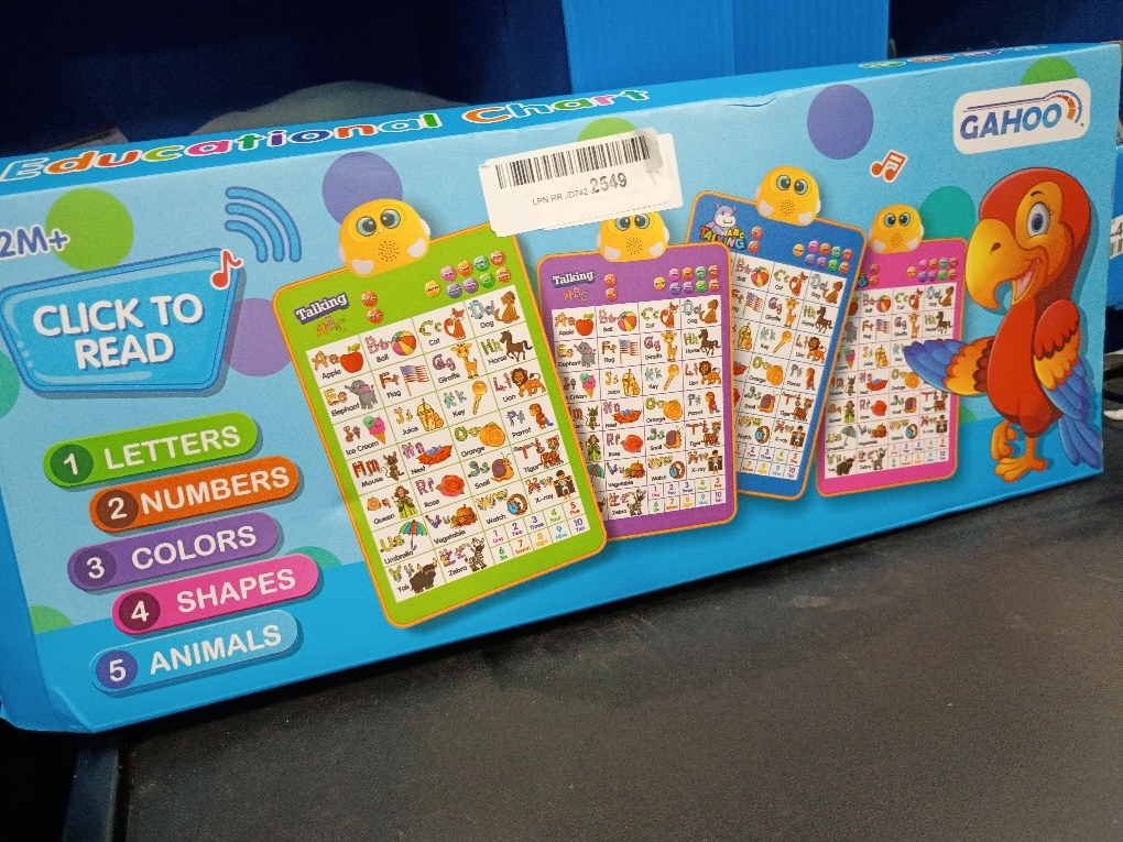 Electronic Alphabet Wall Chart, Talking ABC, 123s, Music Poster, Kids Learning Toys for Toddlers 1-3, Interactive Educational Toddler Toy, Birthday Gifts for Age 1 2 3 4 5 Year Old Boys Girls - Blue