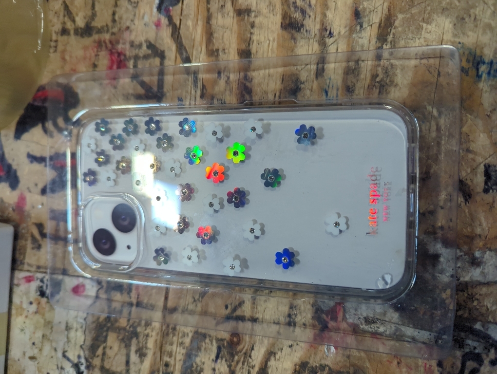 kate spade new york Defensive Hardshell Case for iPhone 13 Pro Max - Shock-Absorbent, Scattered Flowers