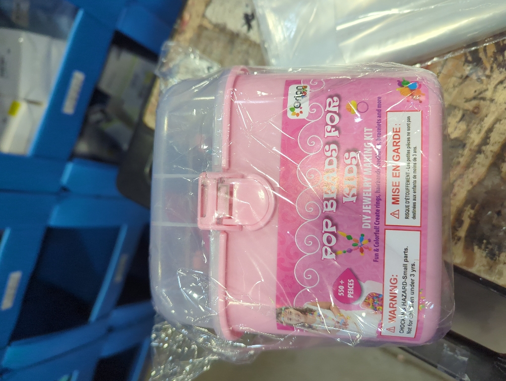 Orian Pop Beads Jewelry Kit for Girls – 550  Colorful Snap Beads to Create Bracelets, Necklaces & Rings, Fun DIY Set with Unicorn Gift Bag, Ages 3