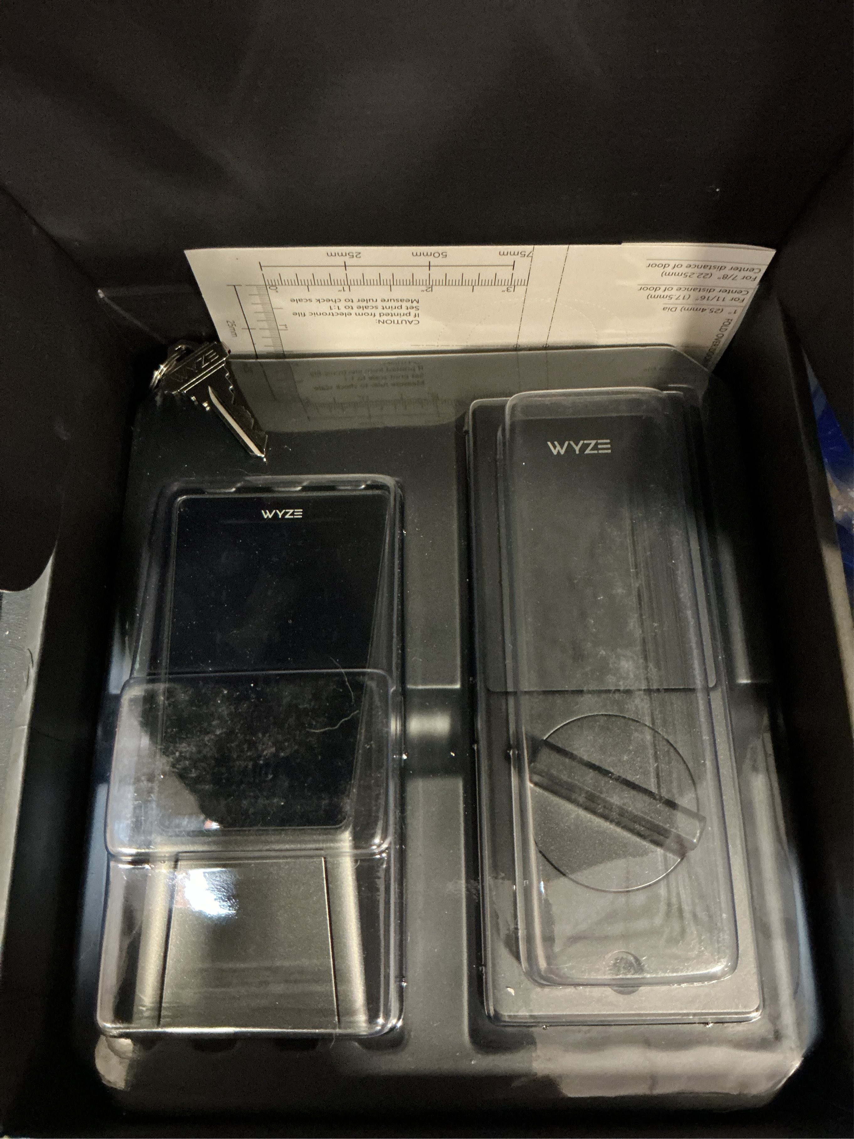 Wyze Palm Lock, Smart Door Lock with Palm Vein Recognition, Keyless Entry Smart Locks for Front Door, Keypad, Auto Lock, Dual Battery, Wi-Fi, Works with Alexa & Google, BHMA, IP53, Mechanical Key