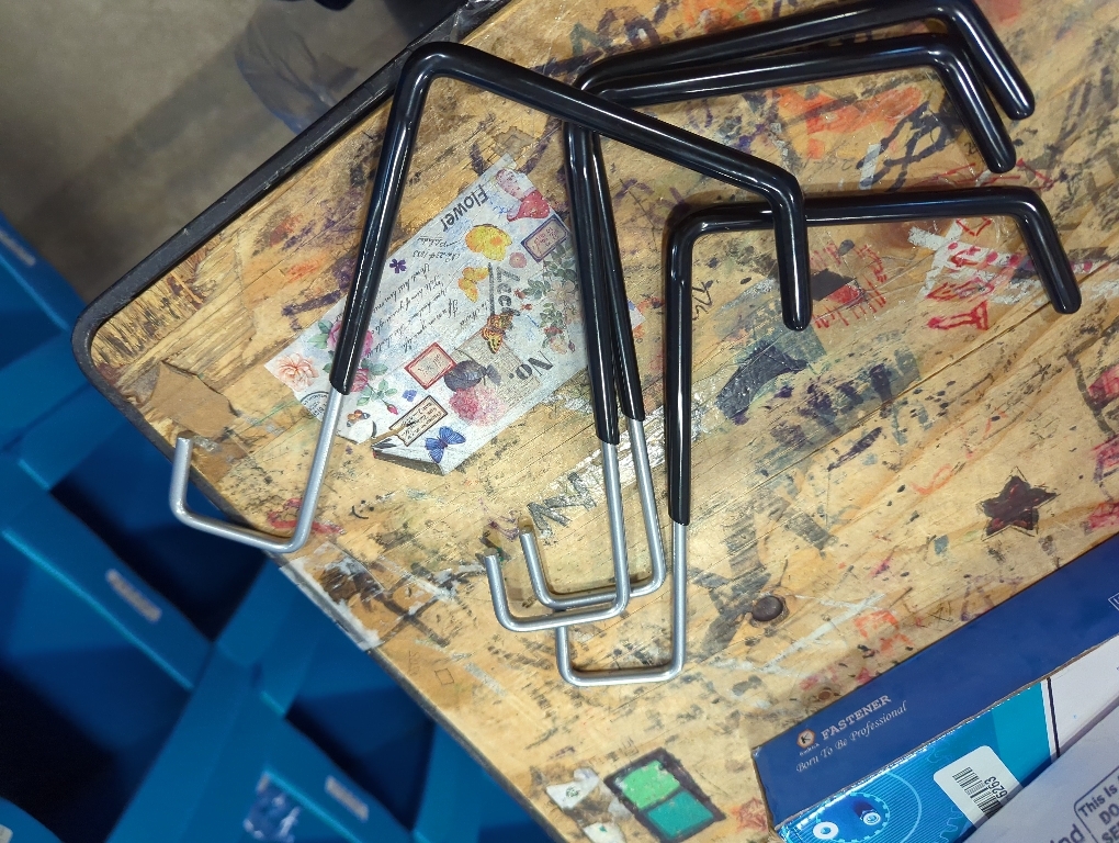 6 Pack Heavy Duty Rafter Hooks for Hanging Vinyl Coated Large S Hooks for Hanging Ladder Bike Hangers Garage Storage Organizer Black