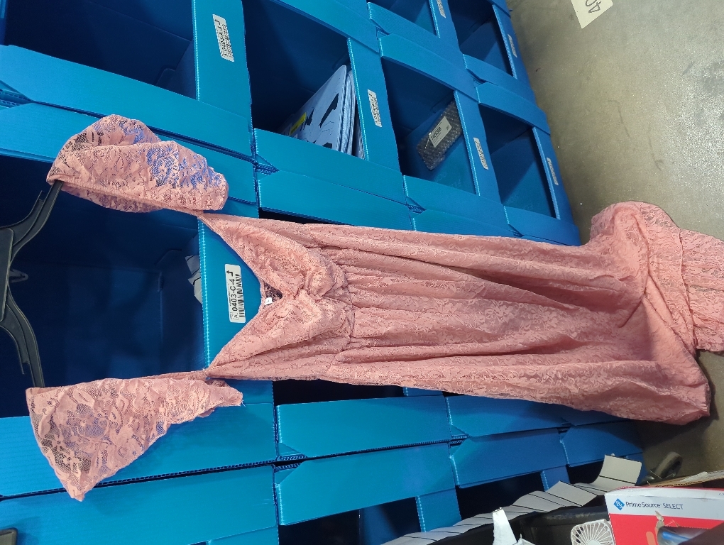 Size L Maternity Photography Props Floral Lace Dress Fancy Pregnancy Gown for Baby Shower Photo Shoot