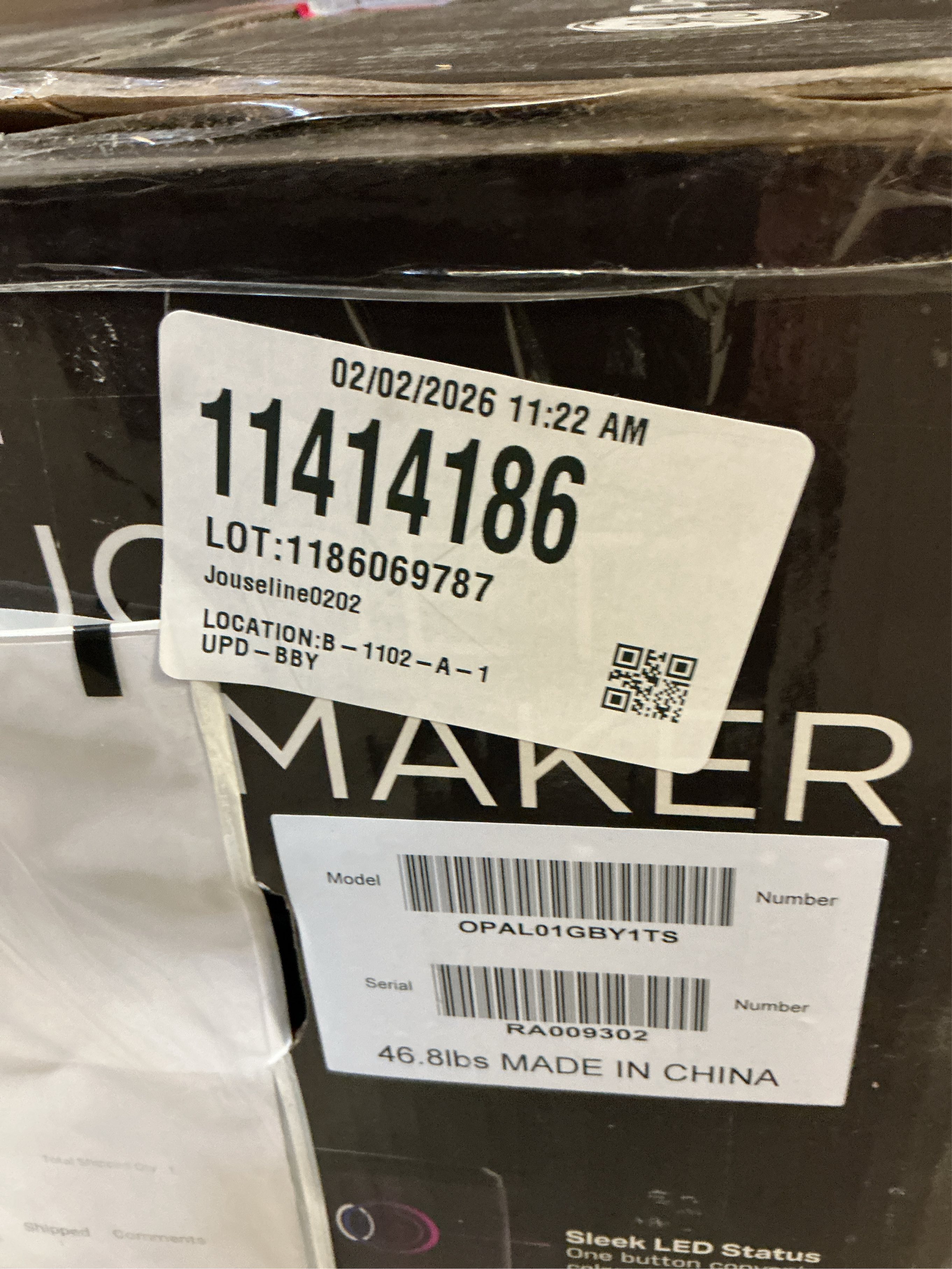 GE Profile - Opal Nugget Ice Maker with Rapid Ice Production - Black Stainless Steel