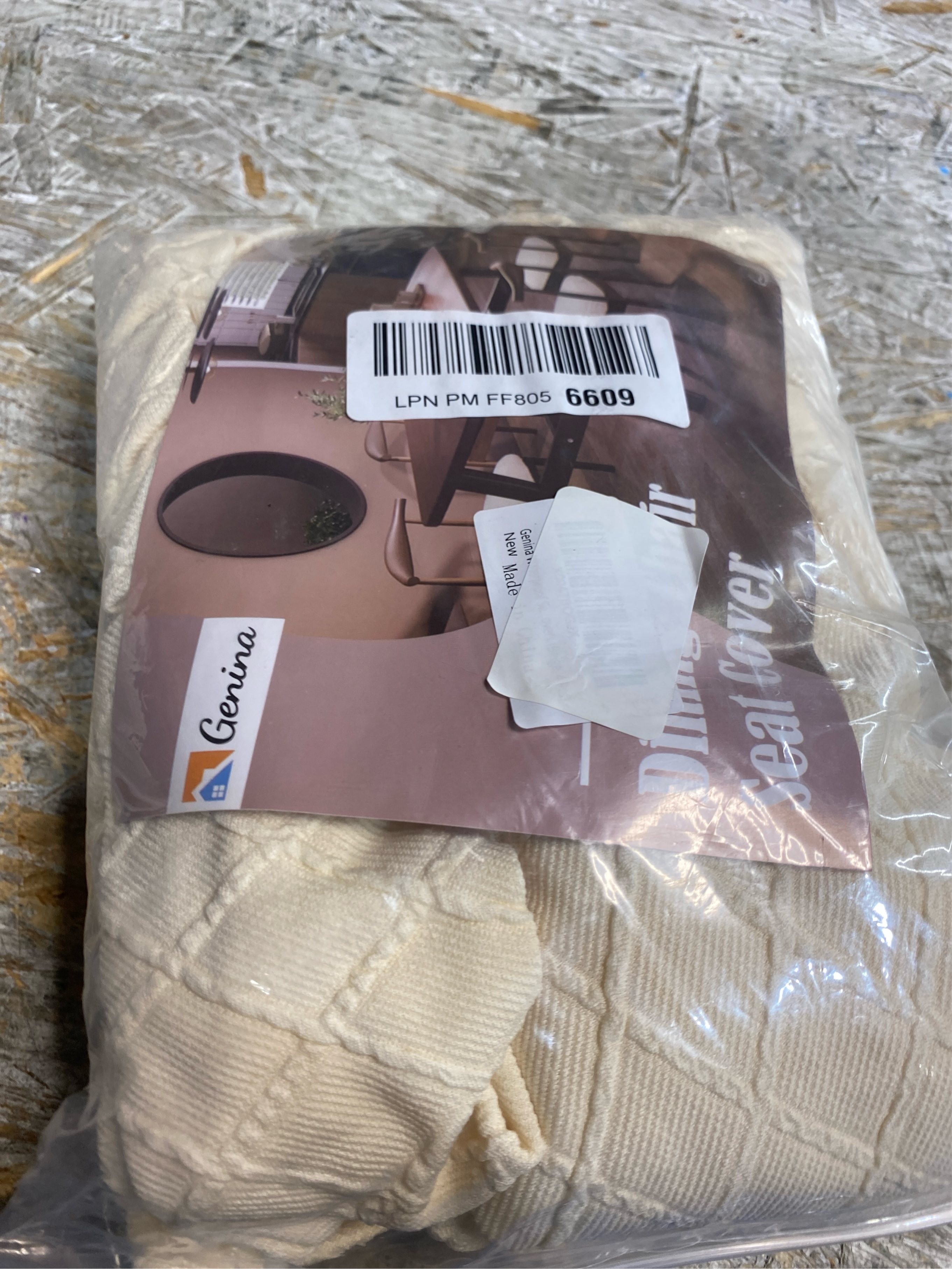 genina waterproof seat covers for dining room chairs covers dining chair slipcovers protector, no rear covers (beige, 4 pcs)