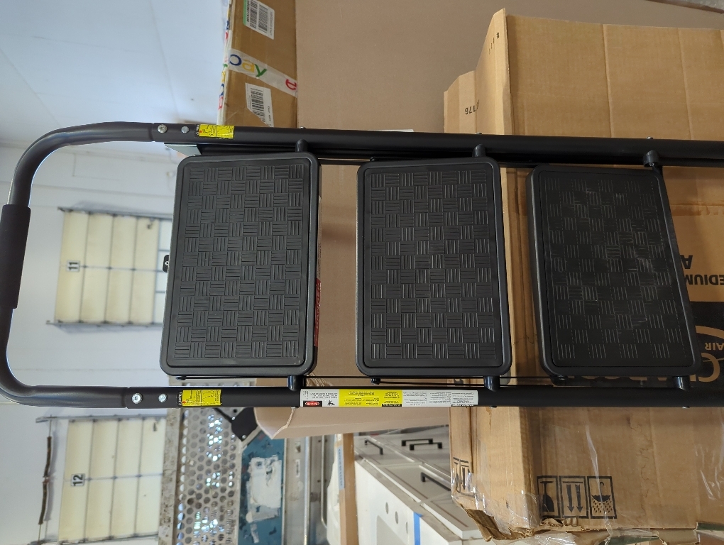 HBTower 3 Step Ladder, 3 Step Stool for Adults, 3 Step Ladder Folding Step Stool with Cushioned Handle Step Ladder with Wide Pedal Ergonomic Design,Black