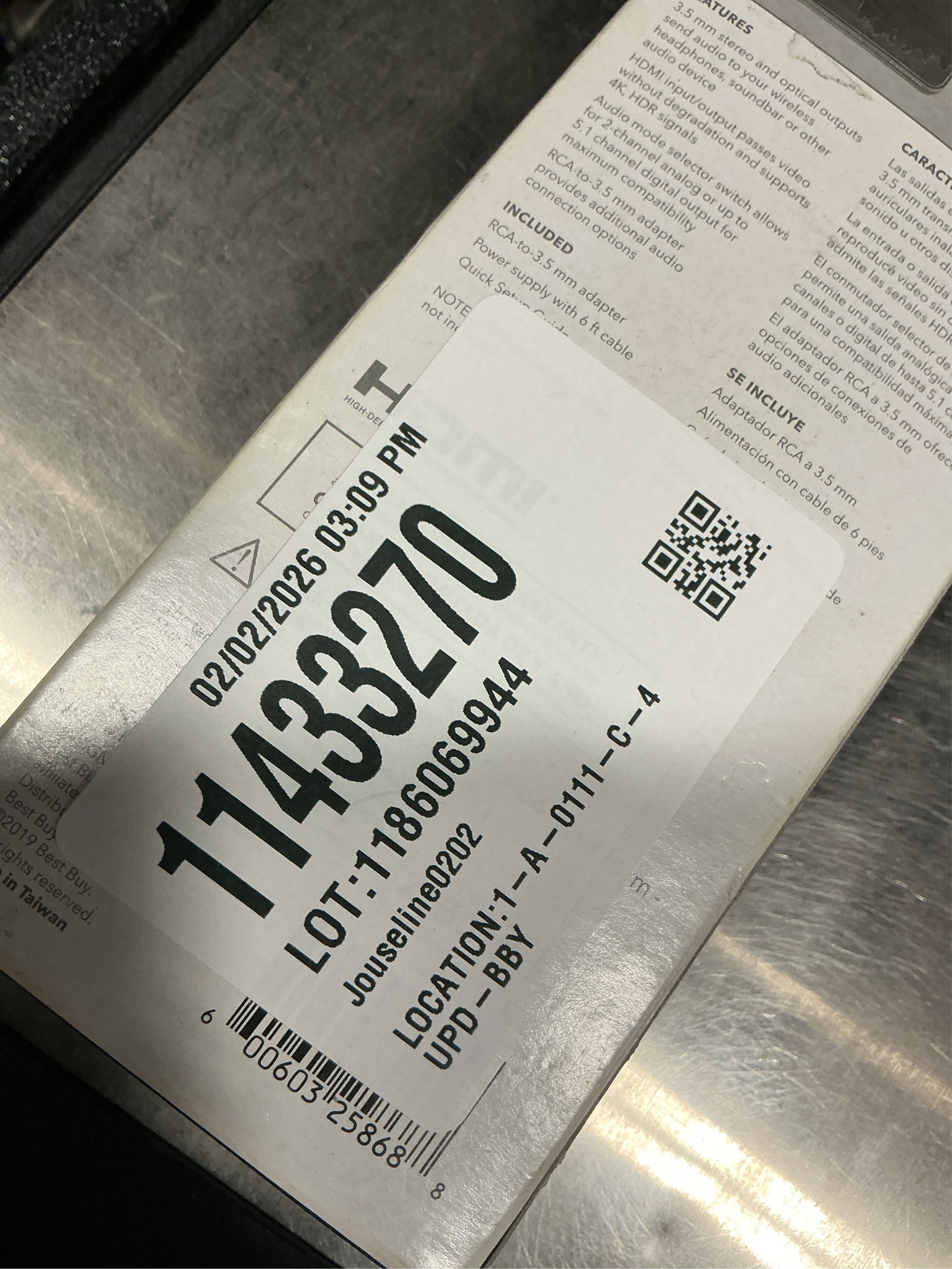 Insignia™ - HDMI Audio Extractor with 4K @ 60Hz / HDR Support - Black