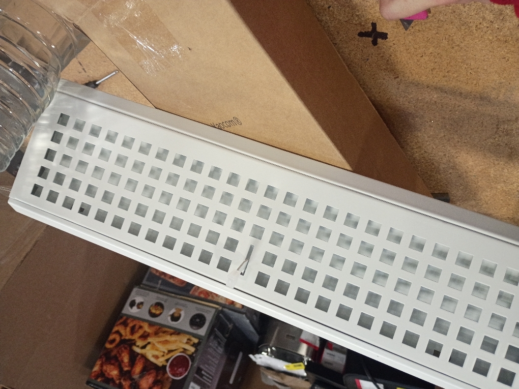 1 Pack 15 Inch Baseboard Register Vent Duct Opening Size, Vent Covers with Air Adjust Lever Including Screws, Baseboard Air Covers for Home Floor Diffuser Wall Corner, Easy Install (White)