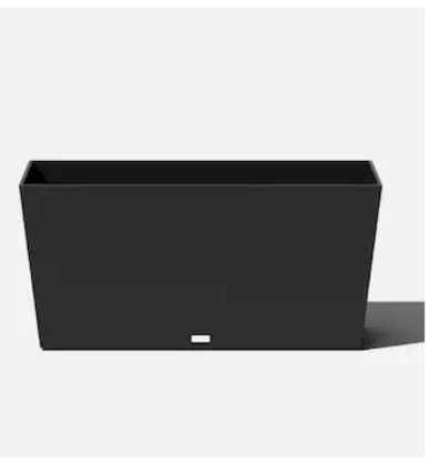 Veradek Rectangle H Black Plastic Indoor/Outdoor Planter