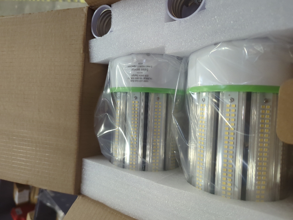 TJBB 2-Pack 100W Led Corn Cob Light Bulb, E39 Large Mogul Base led Bulb (250-400W MH/HPS Replace) Indoor Outdoor Lighting for Garage Warehouse High Bay Parking Lot Wall Pack (Not Dimmable)