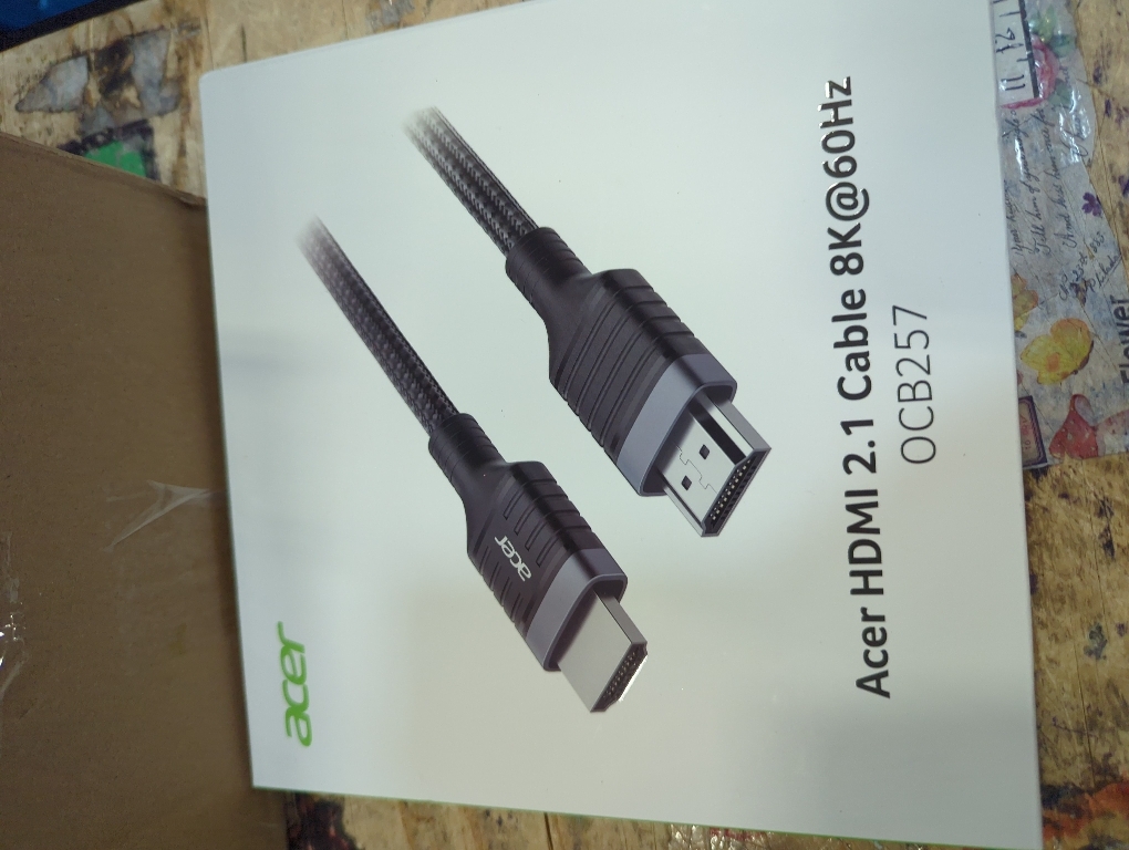 Acer 8K HDMI 2.1 Cable 6.6FT, 48Gbps Ultra High-Speed Braided Cord Supports 8K@60Hz, 4K@120Hz, HDR10 /HDCP 2.2 & ARC/eARC, Certified HDMI Cable Compatible with PS5, PS4, Xbox, Monitors, Laptops, HDTV